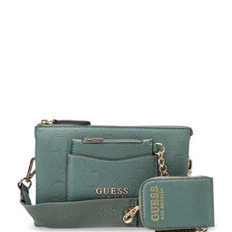 GUESS Printed PU Swagger Shoulder Bag with Tasselled-0
