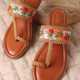 Anouk Women Embellished T-Strap Flats-image-63