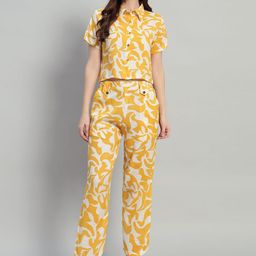 ROSEMELON Abstract Printed Shirt Collar Shirt With Trouser-picture-24