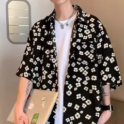 StyleCast Men Spread Collar Floral Printed Relaxed Fit Casual Shirt-image-90