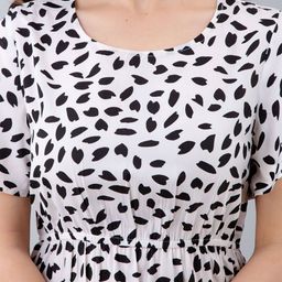 PRETTY LOVING THING Polka Dot Print Flutter Sleeve Fit & Flare Midi Dress image 2