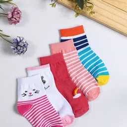 YK Boys Pack Of 5 Patterned Ankle-LengthSocks-15