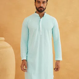 SOJANYA Men Checked Kurta-picture-11