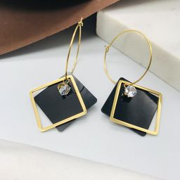 ANJNI CREATION Stainless Steel 18KT Gold-Plated Tarnish-Free Waterproof Drop Earrings-6