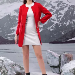 Kotty Women Cotton Mandarin Collar Overcoat-image-96