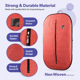 Kuber Industries Red Set of 3 Regular Multi-Utility Organisers image 2