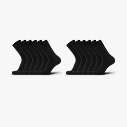MUKHAKSH Black Cotton Socks-image-45