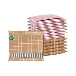 Aura Brown 12 Pieces Printed Cotton Drawer Organiser-25