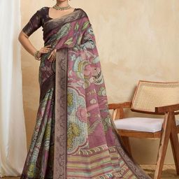 Anjor Floral Zari Silk Blend Kanjeevaram Saree-image-59