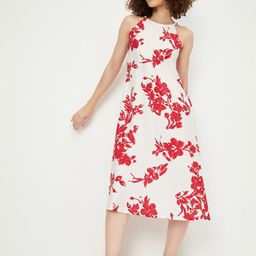 max Women Floral Printed A-Line Casual Midi Dress-image-53