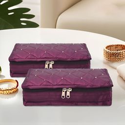 Aura Purple Set of 2 Regular Jewellery Organiser Organisers-39