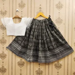 JOVK DESIGN Girls Tie and Dye Ready to Wear Lehenga &-image-69