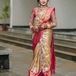 Aldwych Ethnic Motifs Woven Design Zari Banarasi Saree-image-63