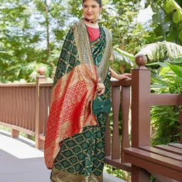 Lookmark Woven Design Zari Banarasi Saree-image-45
