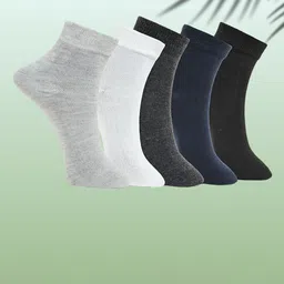 MJE Unisex Pack Of 5 Comfortable Ankle-Length Socks-12