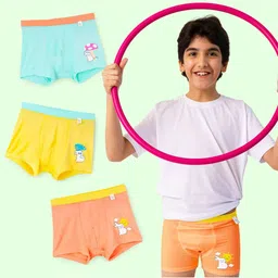 SuperBottoms Boys Pack Of 3 Antimicrobial Mid-Rise Trunks UND-BTR-NL-NM-NS-4-6Y-3P_N-16