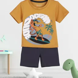 HELLCAT Boys Printed Short Sleeves T-shirt With Shorts-picture-4