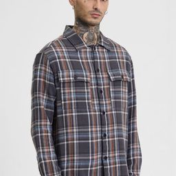 Snitch Men Checked Open Front Jacket image 4