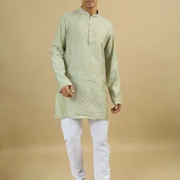 TATTVA Men Flared Sleeves Summer Sheers Kurta-picture-3