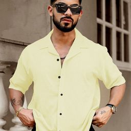 Metronaut Men Regular Fit Cuban Collar Textured Casual Shirt-image-33