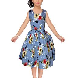 Wish little Girls Floral Print  A-Line Dress-image-87
