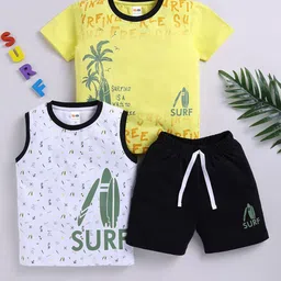 LITTLE NINJA Boys Printed T-shirt with Shorts-image-99