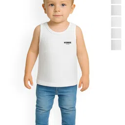 KidBee Boys Pack Of 6 Pure Cotton Basic Vests 1001-VST-445-6PC-1001-VST-445-6PC-picture-43