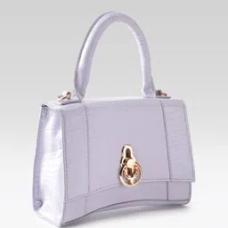 Allen Solly Croc Textured Structured Satchel Bag image 4