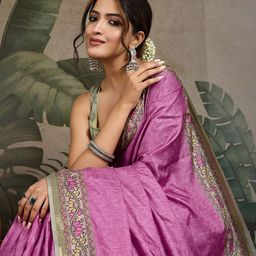 TASRIKA Woven Design Printed Block Print Saree-12
