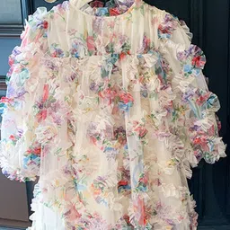 LULU & SKY Floral Print Puff Sleeve Fit & Flare Dress-picture-27