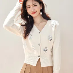 JC Collection Women Embroidered Front-Open Cardigan-image-43