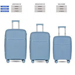 Polo Class Set Of 2 Textured Hard-Sided Trolley Bag With Vanity image 4