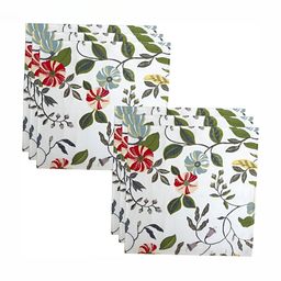 BILBERRY Furnishing by preeti grover 6-Pcs White & Green Printed Cotton Table Napkins-20