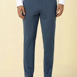 Allen Solly Men Solid Mid-Rise Regular Fit Formal Trousers-image-45