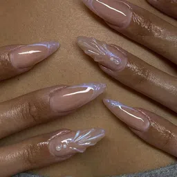GLOW CUPID 25 Pieces Reusable Press On Nails - Coral Fantasy-18