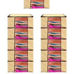 AMAK INC Multicoloured Fabric Multi-Utility Wardrobe Organisers-picture-3