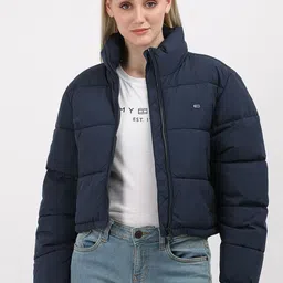 Tommy Hilfiger Women Colourblocked Longline Puffer Jacket-31