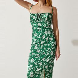 Happiness istanbul Floral Printed Sheath Midi Dress-image-62