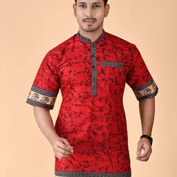 BAESD Men Abstract Printed Festive Cotton Straight Kurta-picture-7