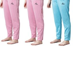 FIT N FAME Women Pack of 3 Mid-Rise Cotton Pyjamas-image-76