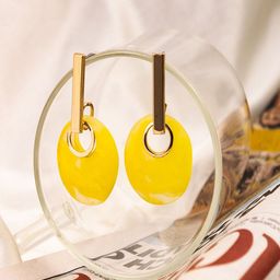 Jewelz Gold-Plated Contemporary Shaped Drop Earrings-59