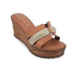 Catwalk Women Leather Wedge Sandals-19