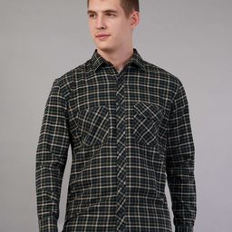 Binioz Men Classic Tartan Checks Opaque Checked Casual Shirt-image-106