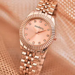 DressBerry Women Embellished Dial & Bracelet Style Straps Analogue Watch HOBDB-327-RG-picture-37