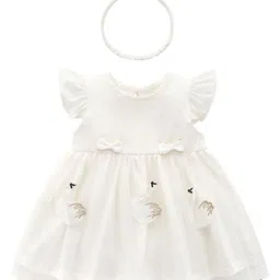 StyleCast x Revolte Girls Flared Sleeve Applique Net A-Line Midi Dress-image-66