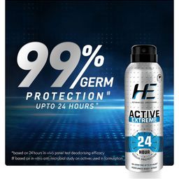 HE Set Of 2 Men Active Extreme Perfumed Body Spray Deodorant - 100g Each image 2