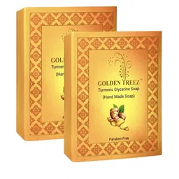 Golden Treez Set Of 2 Turmeric Glycerine Soaps- 115 ml Each-44