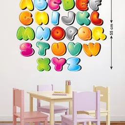 LANSTICK Yellow & Blue Alphabet Printed Heat Resistant Wall Sticker-image-47