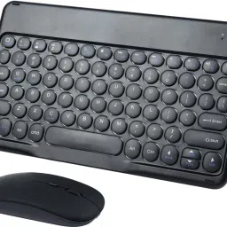 RETRACK Colorfull Rechargeable Slim Lightweight Wireless 2.4Ghz+Bluetooth Keyboard Mouse Combo Set-18