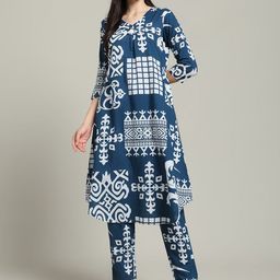 Meena Bazaar Women Ethnic Motifs Printed Kurta with Trousers-77